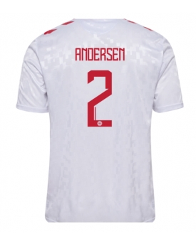 Danimarca Joachim Andersen #2 Maglia Gara Trasferta Repliche Europei 2024